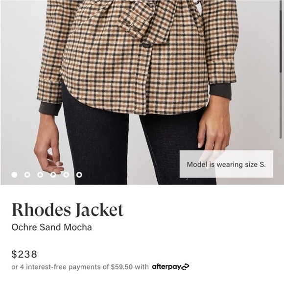 Rails | Rhodes Belted Shacket Ochre Sand Mocha New with Tags! - Picture 3 of 10